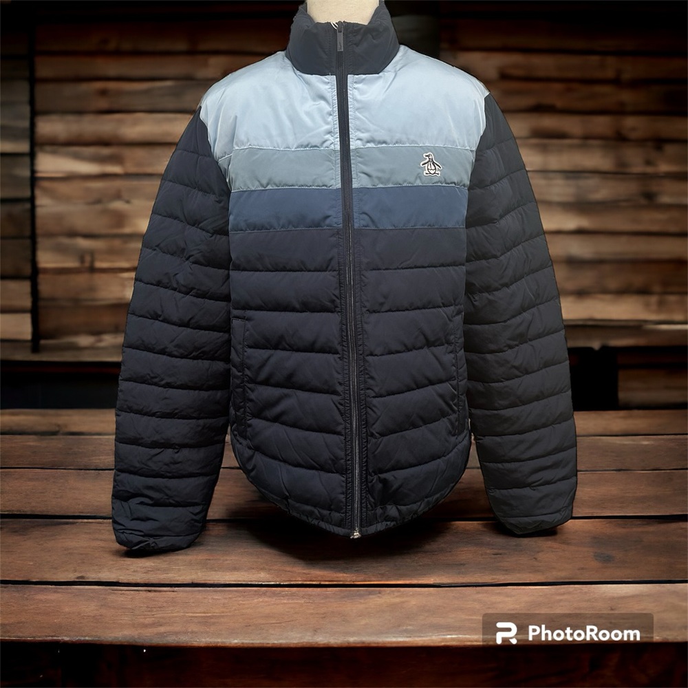 Lightweight color block puffer jacket